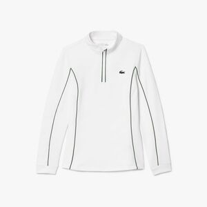 Lacoste Womens/Ladies Layered Slim Tennis Sweatshirt / White/Green